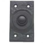 Rectangular Door Bell Switch in Black Cast Iron (AB467)